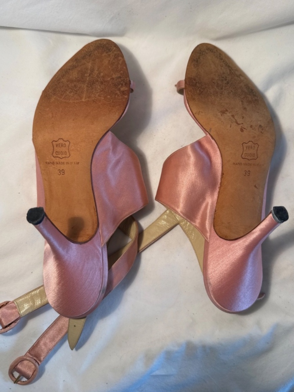 Rare Vintage Manolo Blahnik Ballet Pink Silk Heels - Picture 6 of 8